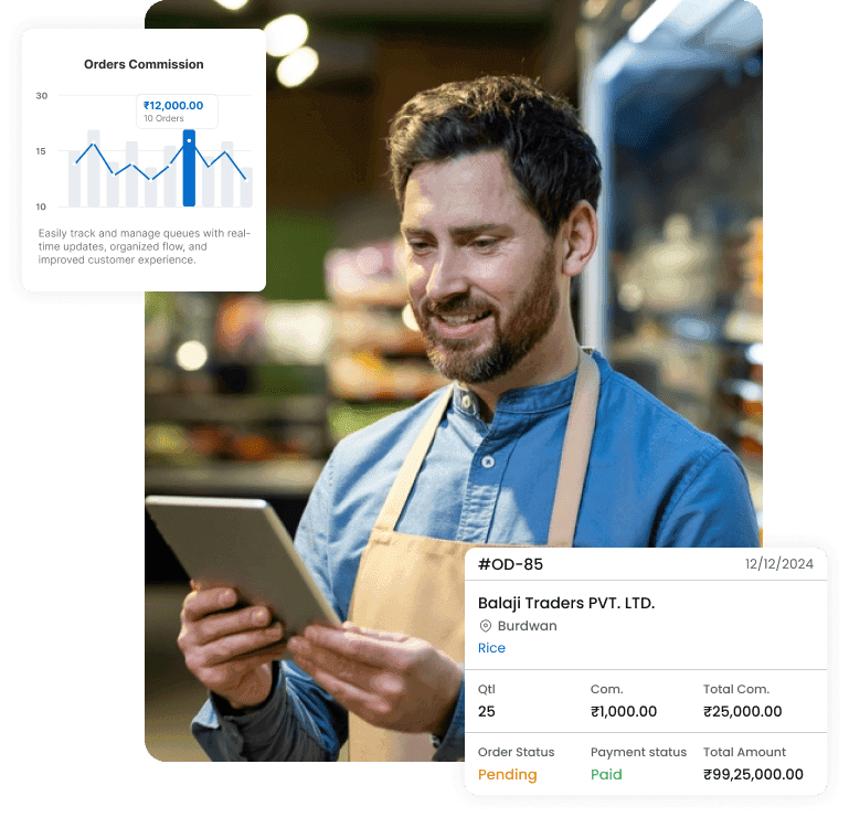 Managing brokerage orders on a tablet
