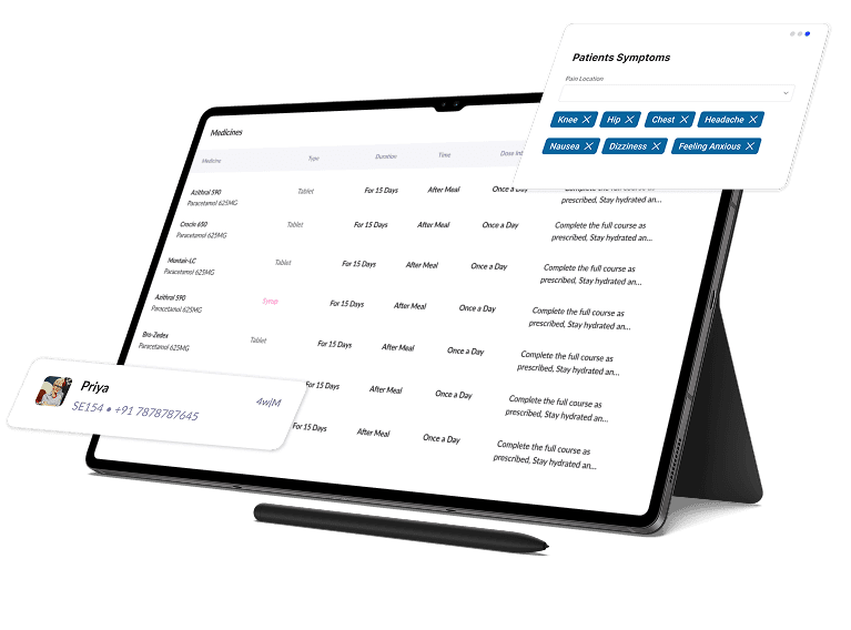 Digital prescriptions interface