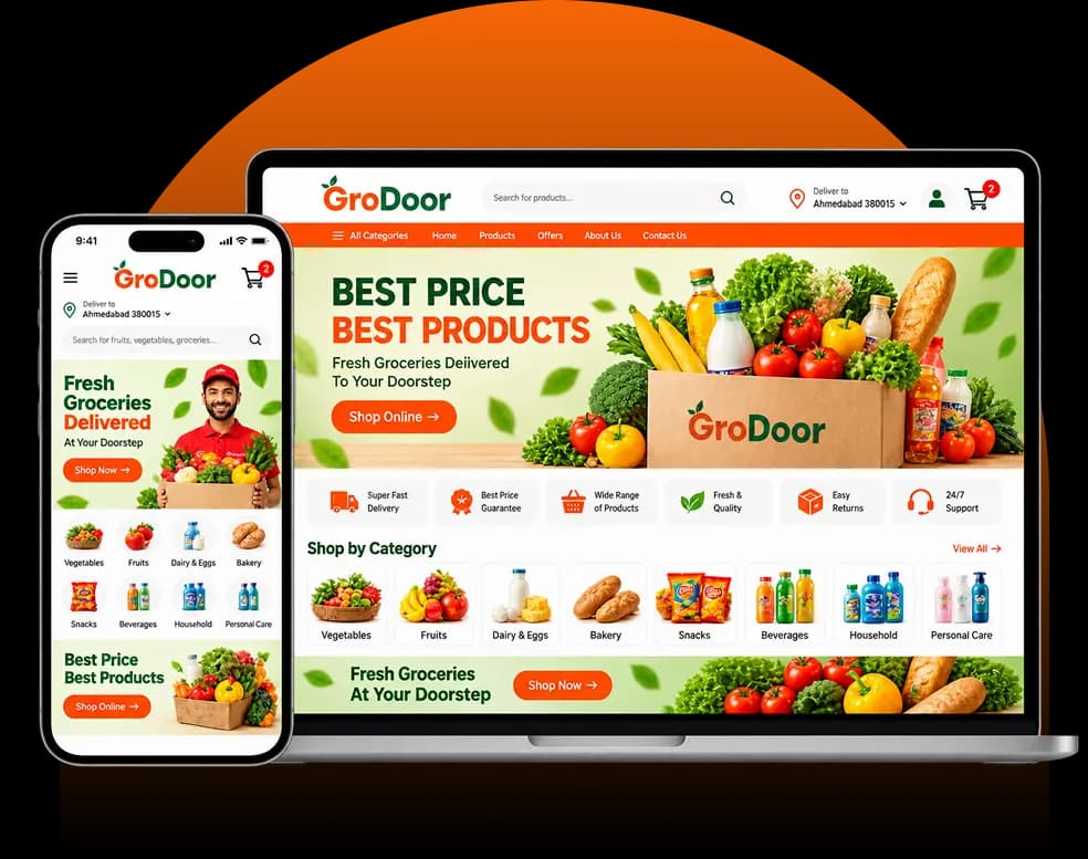 GroDoor desktop preview