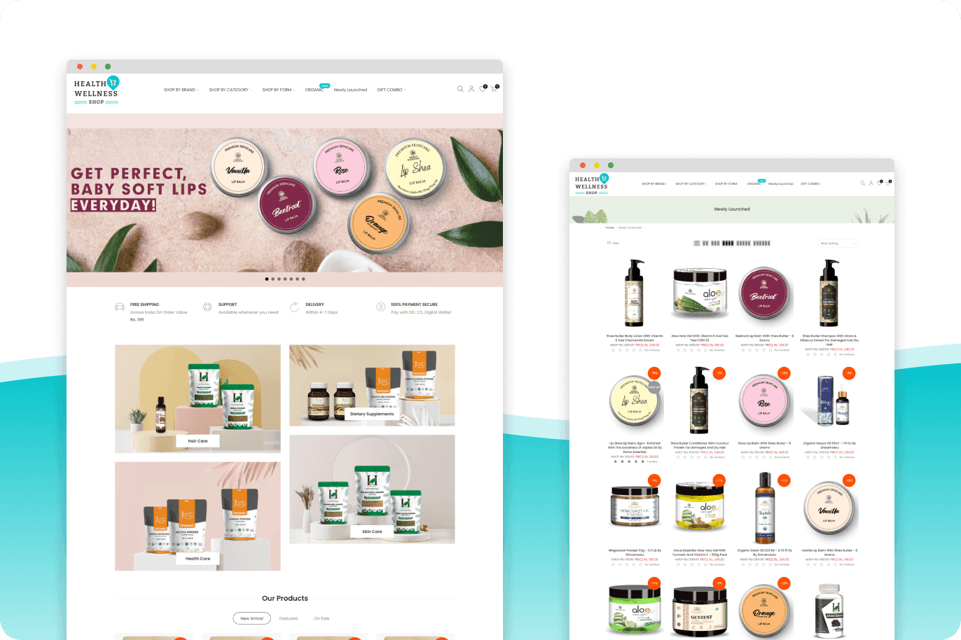 Health Wellness website showcase