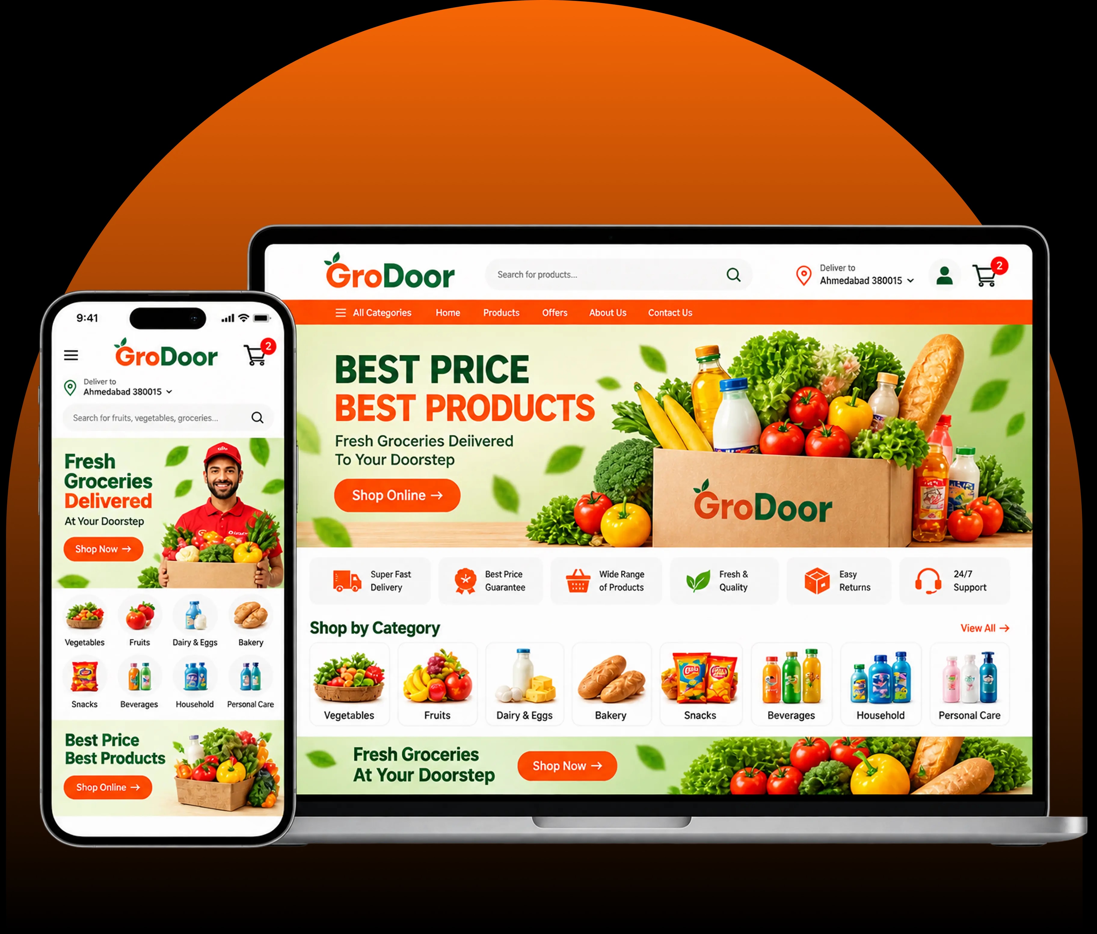 GroDoor desktop preview