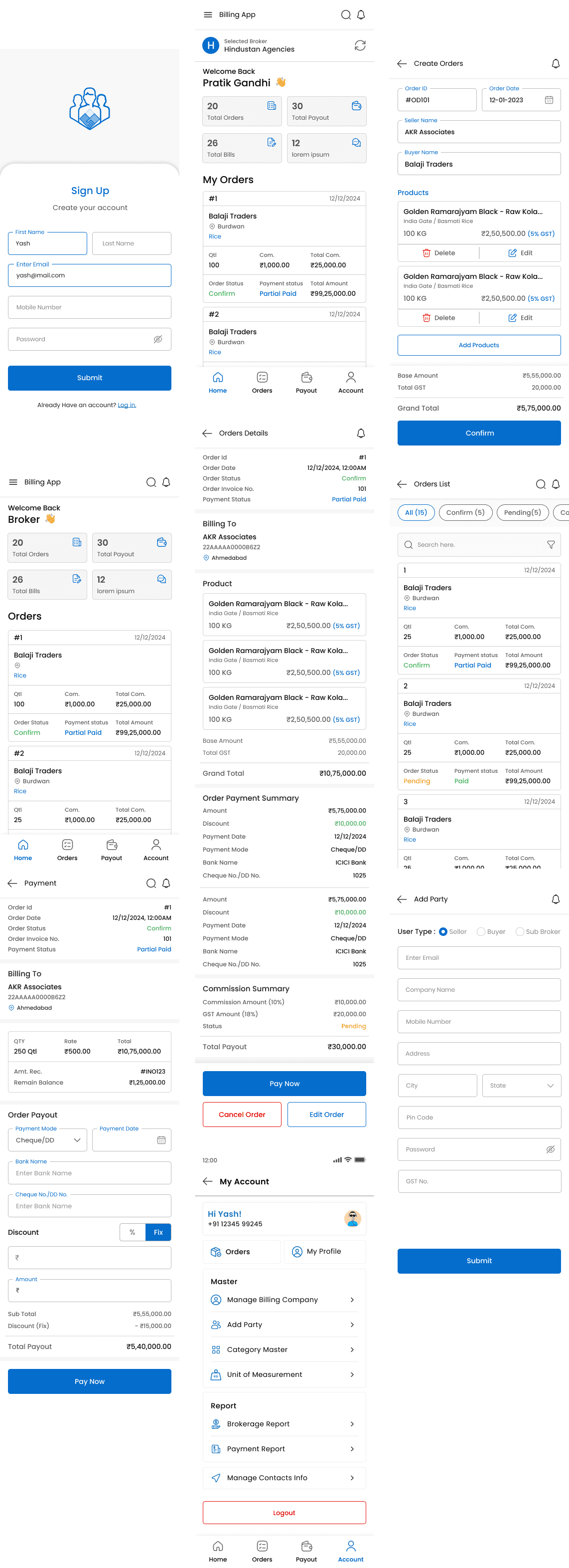 Brokerage Order Booking App