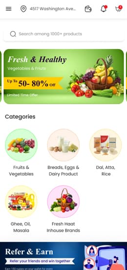 Freshhaat mobile preview