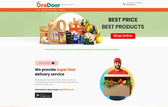 GroDoor desktop preview