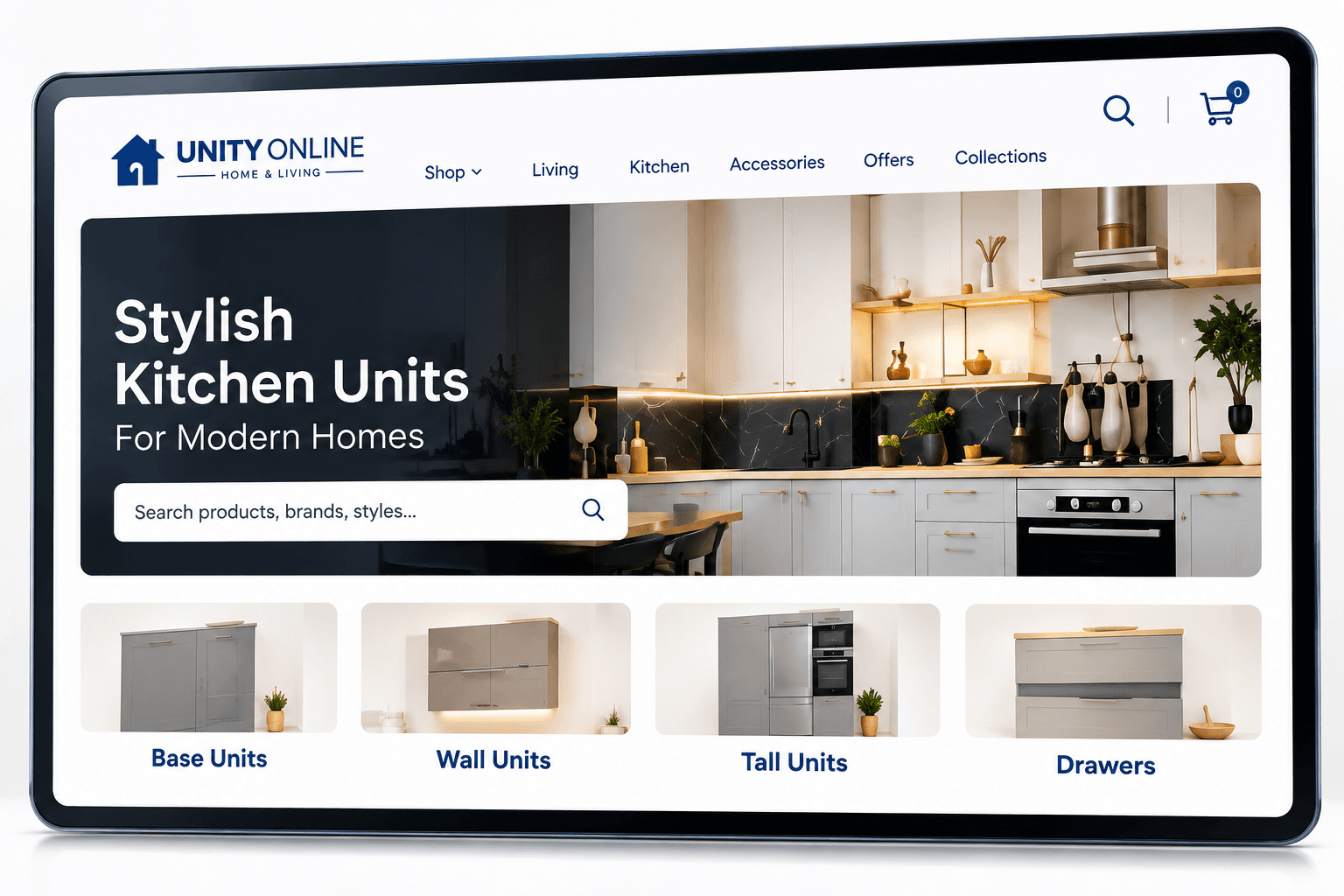 Units Online ecommerce storefront