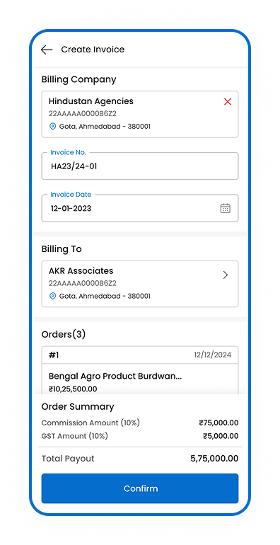 Create Orders – add commission