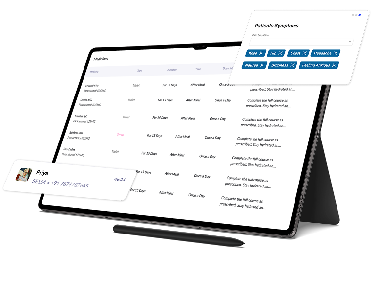 Digital prescriptions interface