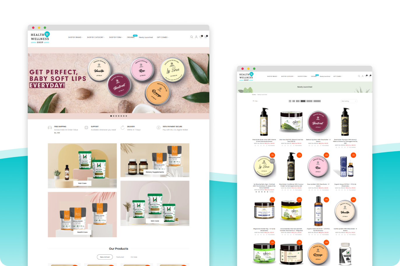 Health Wellness Shopify eCommerce Store