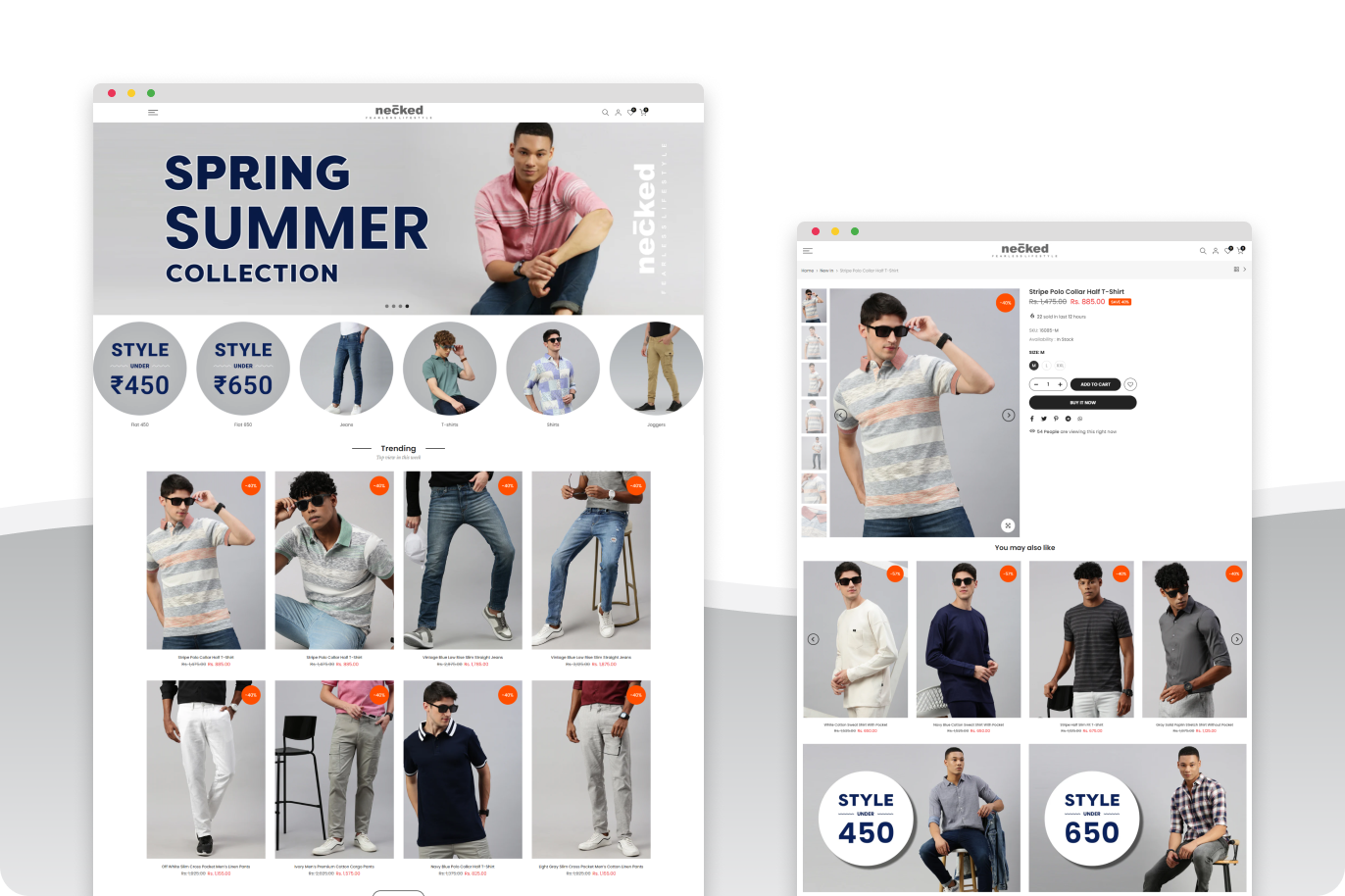 Necked Jeans Shopify eCommerce Store