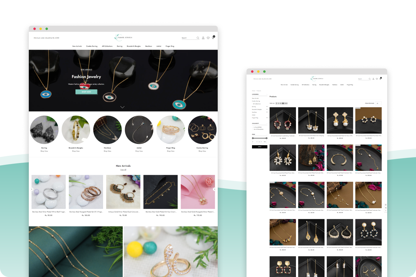 Tarohi Jewels Shopify eCommerce Store