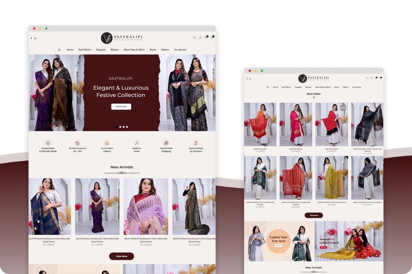 Vastralipi Shopify eCommerce Store